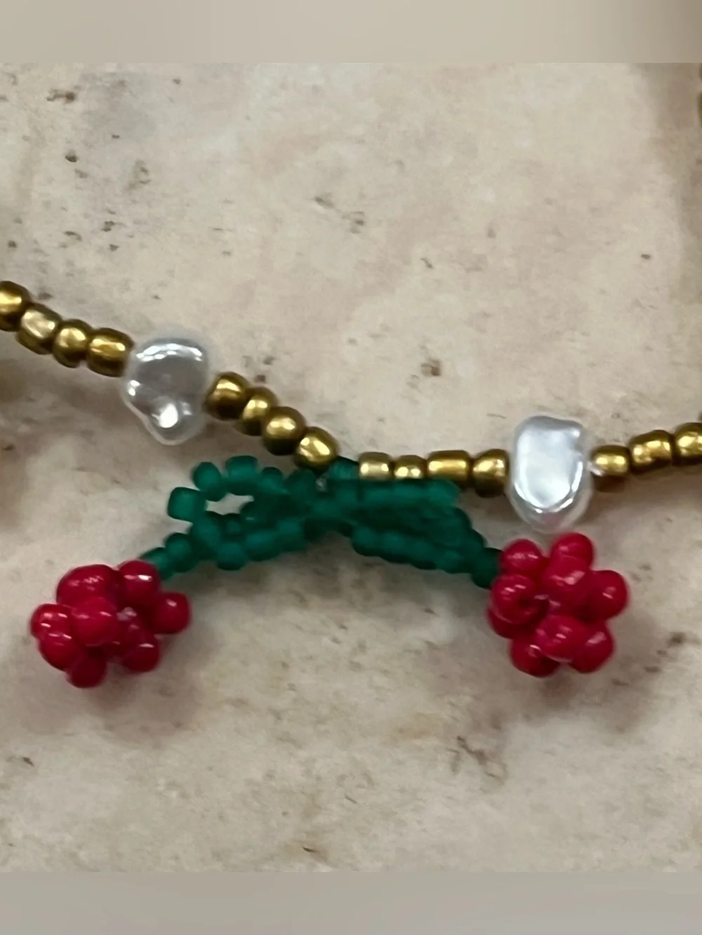 NWT Free People Cherry Berry Stretch Braclet